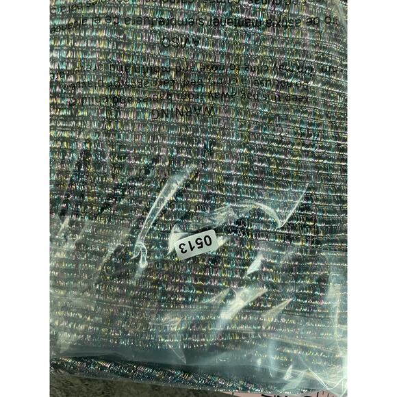 VINTAGE 70s Metallic Cocoon Cardigan Womens Size 26 Batwing Shimmer Gothic USA - Picture 8 of 8